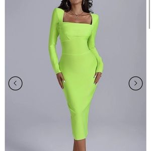 Bella Barnett HomeTumajina Square Neck Midi Bandage Dress